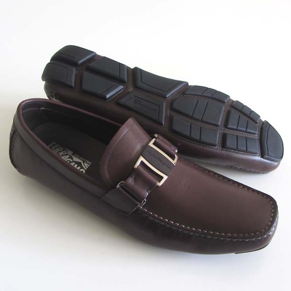 SALVATORE FERRAGAMO Sardegna buckle drivers 9 1/2 - Picture 2 of 8